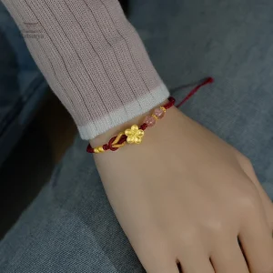 Cordon rouge, bracelet traditionnel japonais, style unique