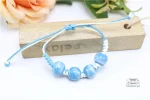 Bracelet Larimar japonais, design unique