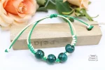 Perles Larimar, bracelet artisanal japonais