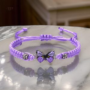 Bracelet japonais avec motif de papillon