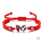 Bracelet femme avec motif papillon coloré