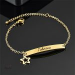 Bracelet japonais fin personnalisé avec motif étoile