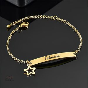 Bracelet japonais fin personnalisé avec motif étoile