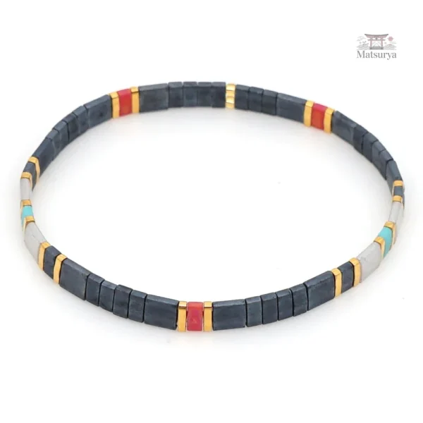 Bracelet japonais réalisé avec des perles Miyuki