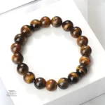 Bracelet Japonais œil de tigre en perles naturelles