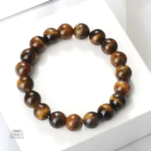 Bracelet Japonais œil de tigre en perles naturelles