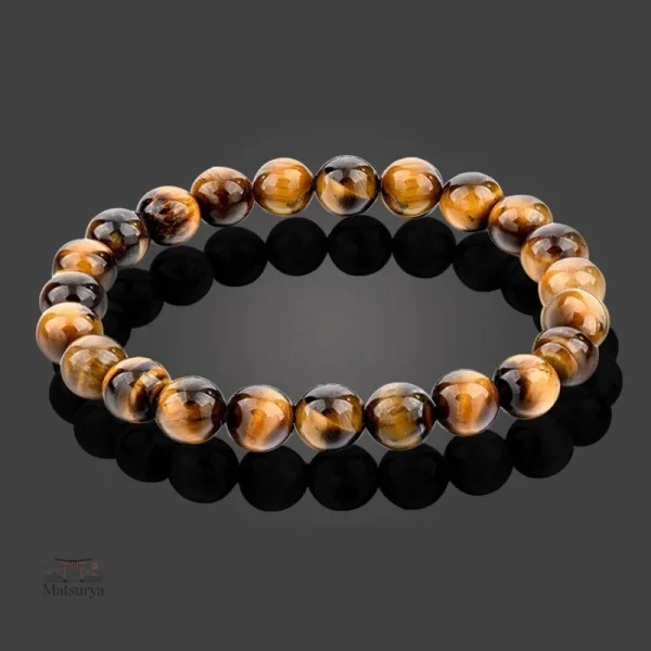 Bracelet en œil de tigre, accessoire tendance japonais
