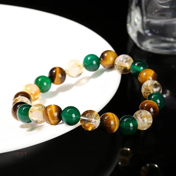 Bracelet Japonais en œil de tigre unisexe