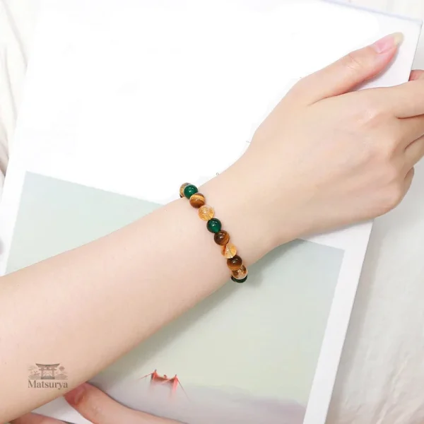 Bracelet artisanal japonais en œil de tigre