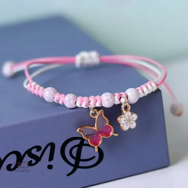 Bracelet papillon japonais aux couleurs vives