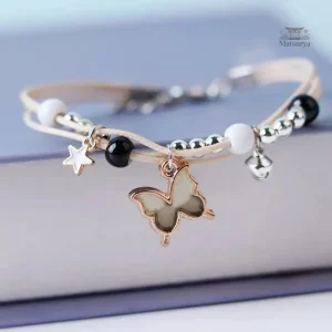 Accessoire japonais : bracelet coloré papillon