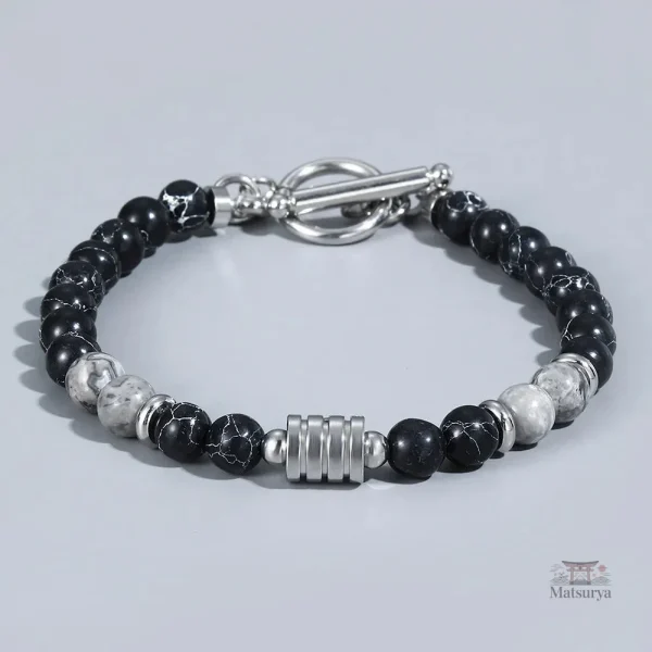 Bracelet en agate et œil de tigre pour femme