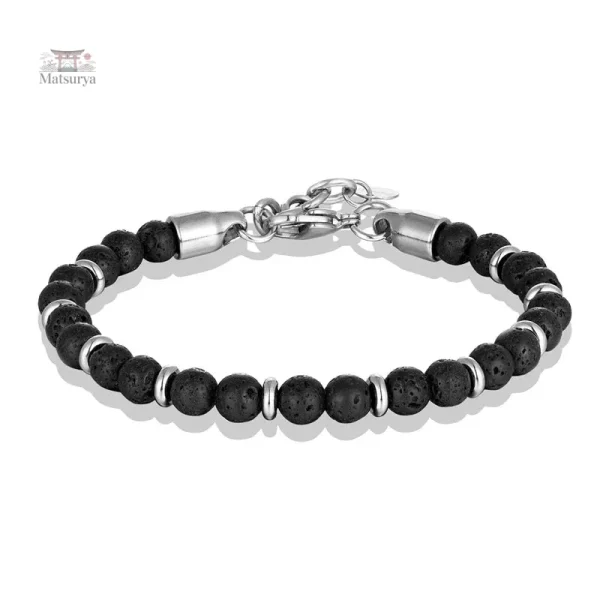 Bracelet perlé en pierre, inspiration japonaise