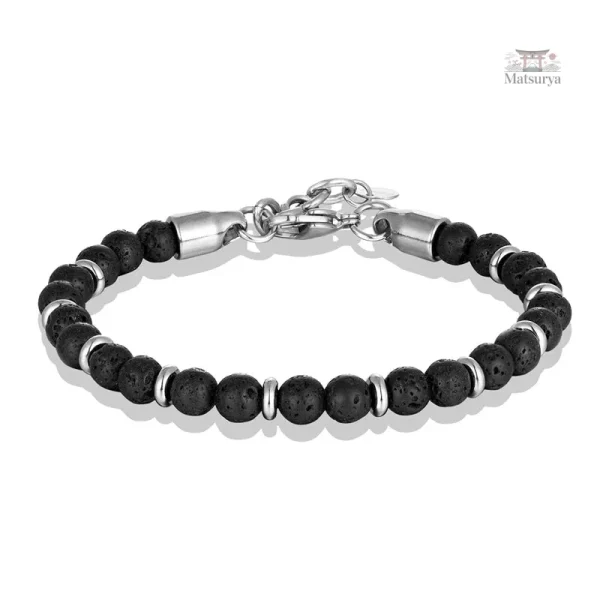 Bracelet japonais orné de pierres naturelles