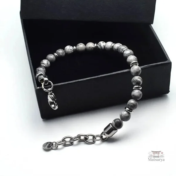 Bracelet japonais en pierres semi-précieuses