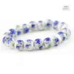 Bracelet fleuri en perles céramiques