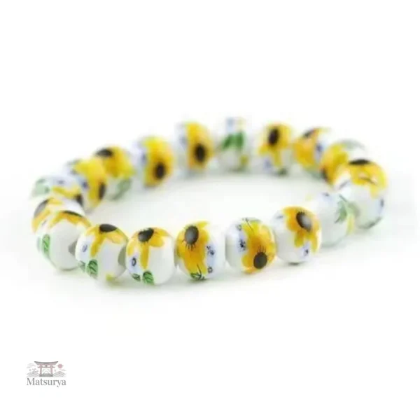 Bracelet Perles Japonais à motifs fleuris