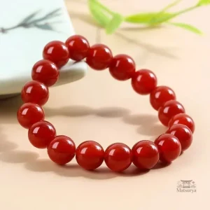 Bracelet perles cornaline, style japonais