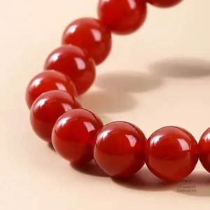 Accessoire japonais en cornaline rouge