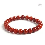 Bijou japonais, perles de cornaline rouge