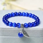 Bracelet artisanal japonais en perles d’œil de chat