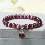 Bracelet chic avec perles d’œil de chat