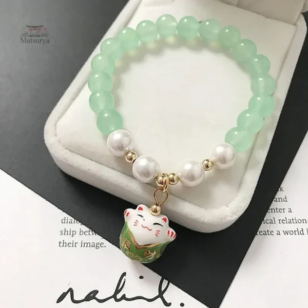 Bracelet Perles de Pierre, style japonais unique