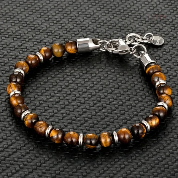 bracelet-japonais-perles-doeil-de-tigre-et-acier-inoxydable-1 Bracelet Japonais perles œil de tigre en acier inoxydable