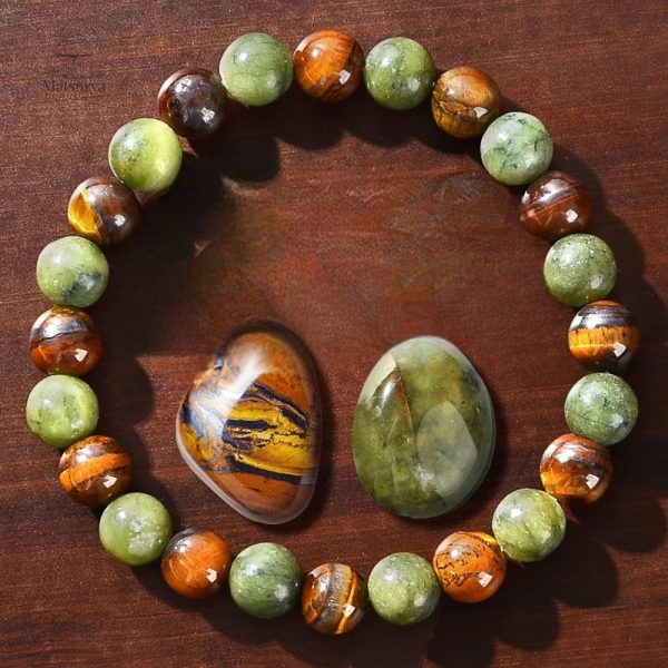 Bracelet artisanal japonais en perles d'opale verte