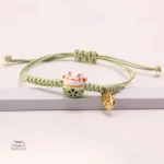 Bracelet porte-bonheur japonais en tissu coloré
