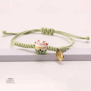 Bracelet porte-bonheur japonais en tissu coloré