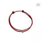 Cordon rouge avec pendentif trèfle japonais