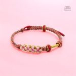 Bracelet Japonais tressé Fleur de pêche