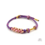Style japonais : bracelet tressé avec motif floral