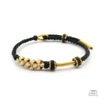 Bracelet tressé inspiré du Japon avec Fleur de pêche