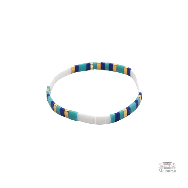 Bracelet Miyuki bleu en perles délicates