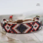 Bracelet Miyuki boho perlé géométriques en motifs colorés