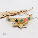 Bracelet en perles Miyuki, inspiration étoilée