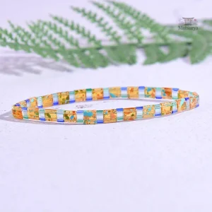 Bracelet Miyuki personnalisé avec perles en verre