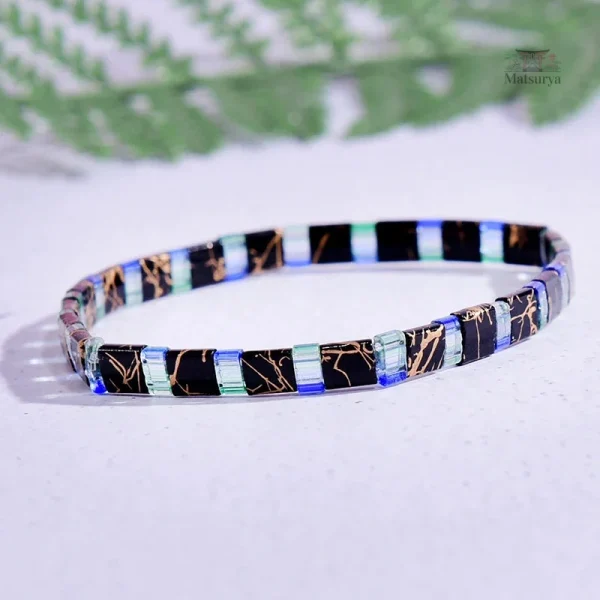 Bracelet Miyuki original avec design géométrique