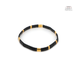 Bracelet Miyuki, finition noire raffinée