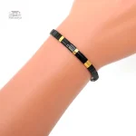 Bracelet noir en perles Miyuki, idéal pour tous