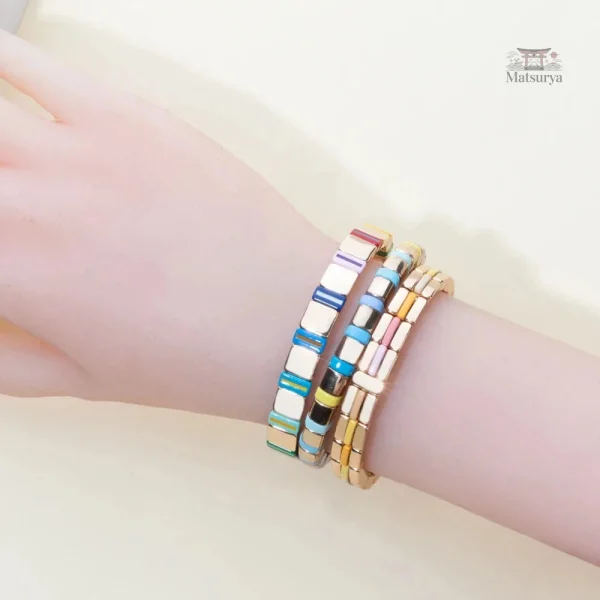 Bracelet Miyuki avec perles variées
