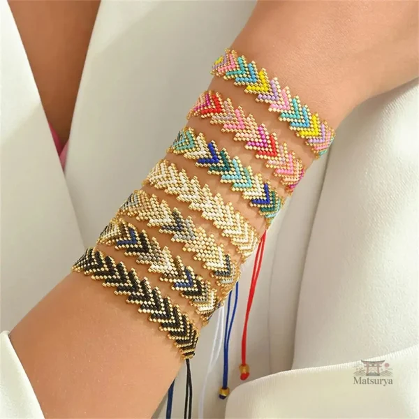 Bracelet Miyuki brique
