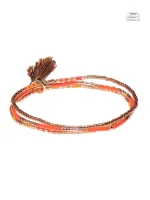 Bracelet léger Miyuki avec finition rouge
