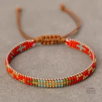 Bracelet Miyuki rouge pour un look décontracté