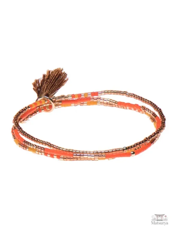Accessoire de mode : Bracelet Miyuki Rouge
