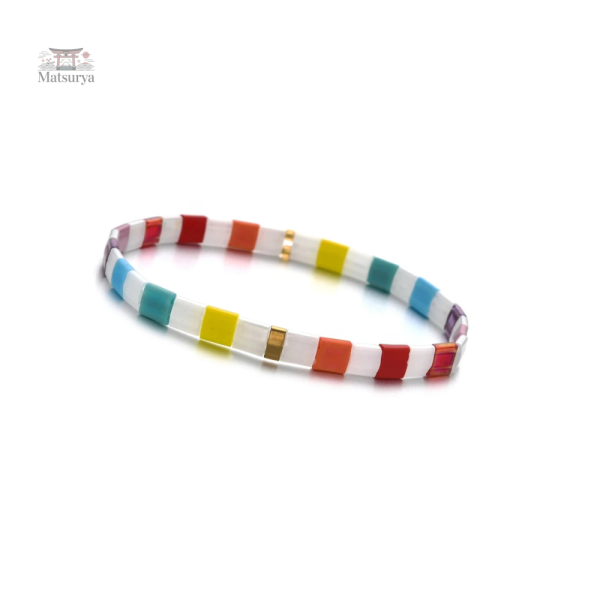 Bijou bohème : bracelet Miyuki à perles colorées
