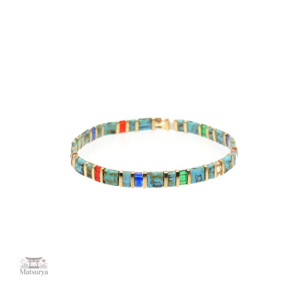 Bracelet Miyuki Tila coloré et élégant