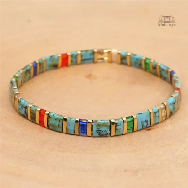 Bracelet Miyuki Tila aux motifs modernes